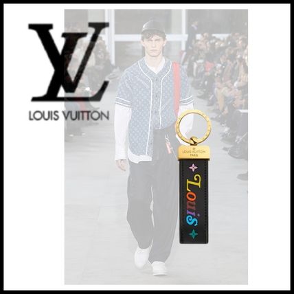Louis Vuitton Leather Logo KeychainsBag Charms 