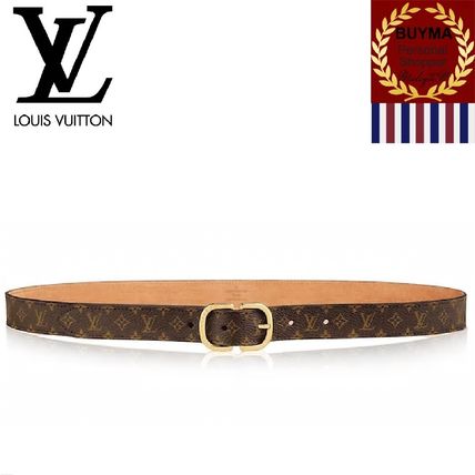 Louis Vuitton MONOGRAM 2018 19AW Monogram Leather Elegant Style Belts 