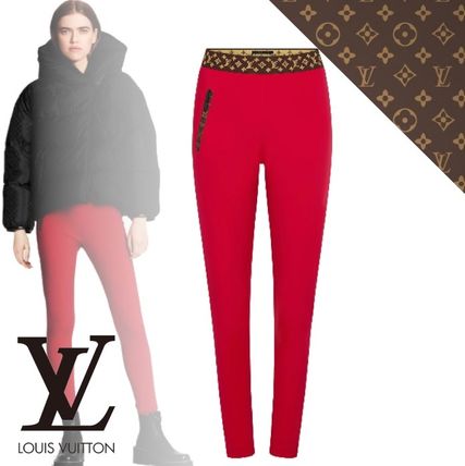 Louis Vuitton 2019 20AW Monogram Casual Style Sweat Plain Long Logo Skinny Pants 1A7YKQ 