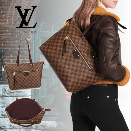 Louis Vuitton DAMIER 2020 SS Other Plaid Patterns Leather Logo Totes N41013 