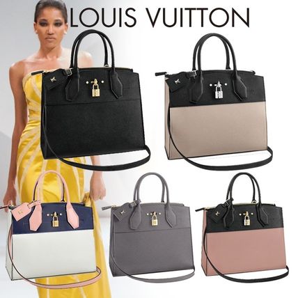 Louis Vuitton CITY STEAMER 2019 SS A4 Plain Leather Elegant Style Crossbody Shoulder Bags 
