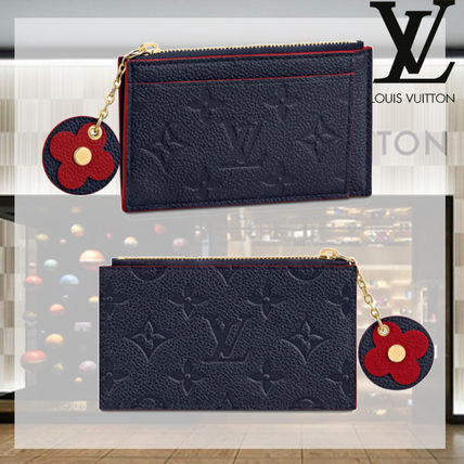 Louis Vuitton MONOGRAM EMPREINTE Monogram Leather Logo Coin Cases 
