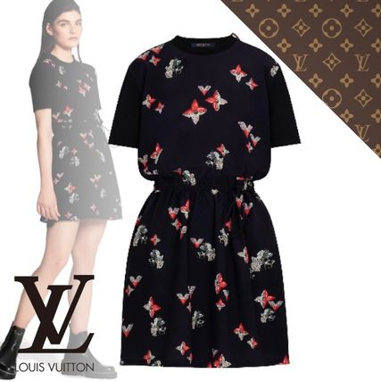 Louis Vuitton MONOGRAM 2019 20AW Exclusive Monogram Print T Shirt Dress 1A88SF 