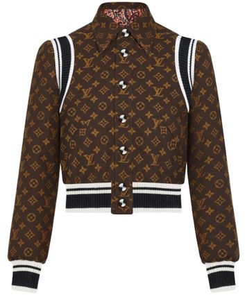 Louis Vuitton MONOGRAM 2020 21AW Short Paisley Monogram Wool MA 1 Logo Bomber Jackets 