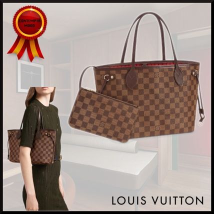Louis Vuitton NEVERFULL 2020 SS Monogram Casual Style Canvas Bag in Bag 2WAY Leather 