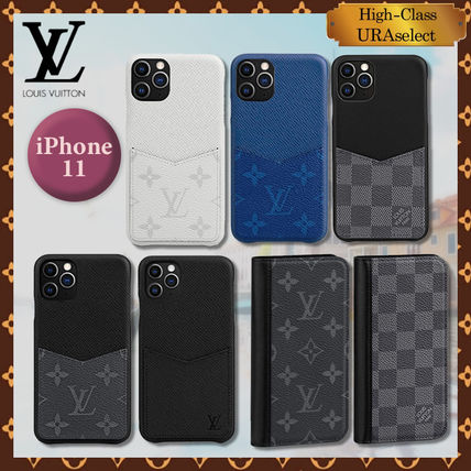Louis Vuitton Monogram Unisex Leather Logo iPhone 11 Smart Phone Cases