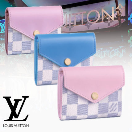 Louis Vuitton DAMIER Canvas Leather Folding Wallet Small Wallet Logo N60292 N60168 N60219 