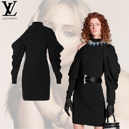 Louis Vuitton 2020 21AW Short Monogram Tight Wool Nylon Long Sleeves Plain High Neck 1A62HM 