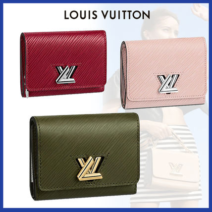 Louis Vuitton 2020 SS Unisex Plain Leather Folding Wallet Small Wallet Bridal Logo 