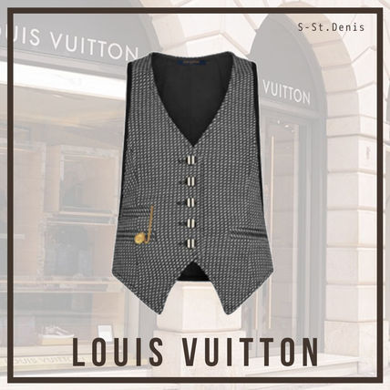 Louis Vuitton 2020 SS Unisex Wool Silk Nylon Blended Fabrics Elegant Style Vests 1A7SNR 