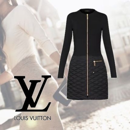 Louis Vuitton 2019 20AW Bi Material A Line Knit Dress 1A5TT9 