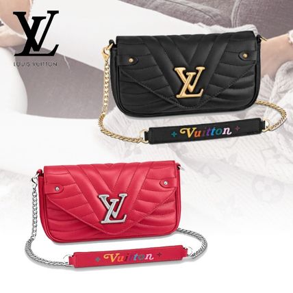 Louis Vuitton 2020 SS Plain Leather Crossbody Logo Shoulder Bags M63956 M63929 