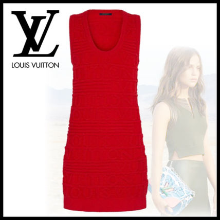 Louis Vuitton 2020 21AW Casual Style Tight Wool Sleeveless Elegant Style Dresses