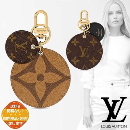 Louis Vuitton Monogram Unisex Canvas Leather Logo KeychainsBag Charms M69317 
