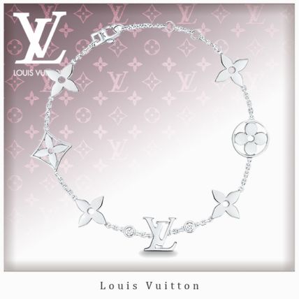 Louis Vuitton MONOGRAM 2019 Cruise Idylle Blossom Monogram Bracelet White Gold And Diamonds Q95589 