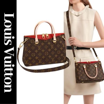Louis Vuitton PALLAS Monogram Casual Style Leather Elegant Style Crossbody 