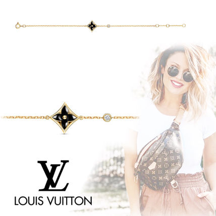 Louis Vuitton 2020 SS Color Blossom Bb Star Bracelet ?Yellow Gold Onyx And Diamond Q95677 