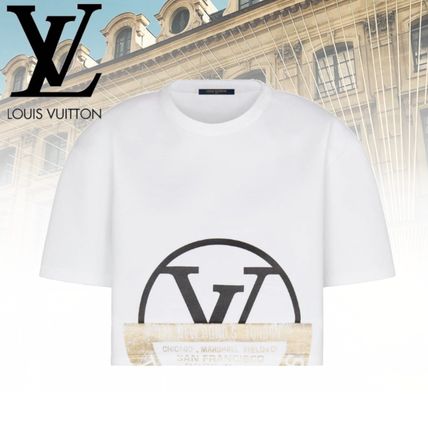 Louis Vuitton 2020 21AW Crew Neck Short Street Style Cotton Short Sleeves Logo 1A83MU 