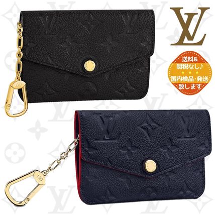 Louis Vuitton MONOGRAM EMPREINTE Monogram Unisex Bi color Chain Leather Folding Wallet 