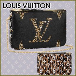 Louis Vuitton MONOGRAM Pochette Double Zip M67874 