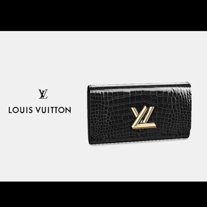 Louis Vuitton TWIST Crocodile Logo Long Wallets 