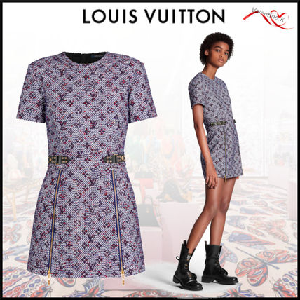 Louis Vuitton 2020 21AW Short Sleeved Dress With Zip Detail 1A60ZW 