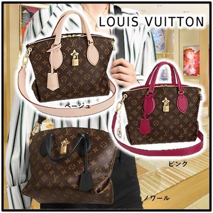 Louis Vuitton 2020 SS FLOWER ZIPPED TOTE PM noir beige pink shoulder bags M44350 M44359 M44351 