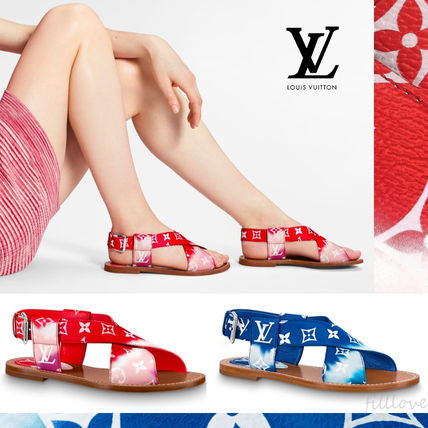 Louis Vuitton MONOGRAM 2020 SS Monogram Open Toe Casual Style Elegant Style Logo Sandals 