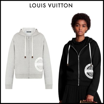 Louis Vuitton 2020 SS Silk Long Sleeves Cotton Logo Hoodies  Sweatshirts 