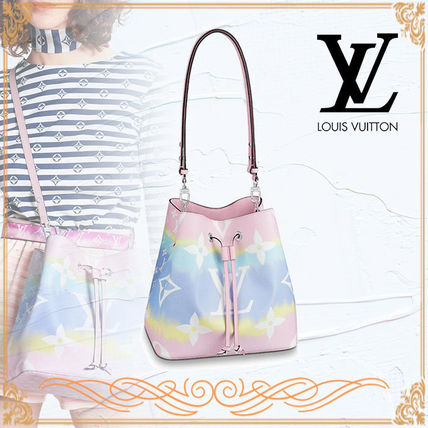 Louis Vuitton NEONOE 2020 SS Monogram Casual Style Tie dye Leather Party Style Purses M45124 