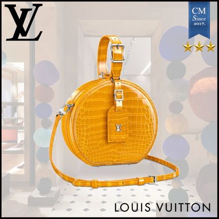 Louis Vuitton PETITE BOITE CHAPEAU 2020 SS Crocodile 2WAY Leather Crossbody Logo Shoulder Bags 