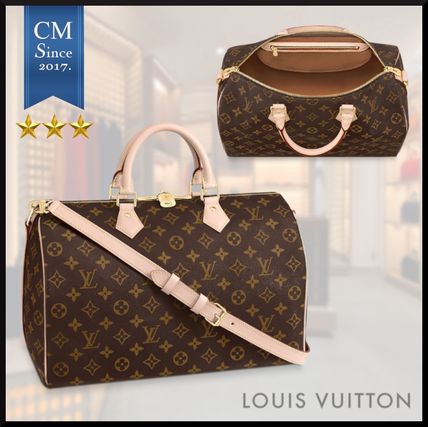 Louis Vuitton SPEEDY 2019 SS Monogram Canvas 2WAY Elegant Style Crossbody Bags 