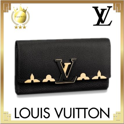 Louis Vuitton CAPUCINES 2020 SS Flower Patterns Monogram Calfskin Plain Leather Logo 