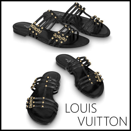 Louis Vuitton MONOGRAM Monogram Open Toe Round Toe Casual Style Plain Leather 1A86JU 