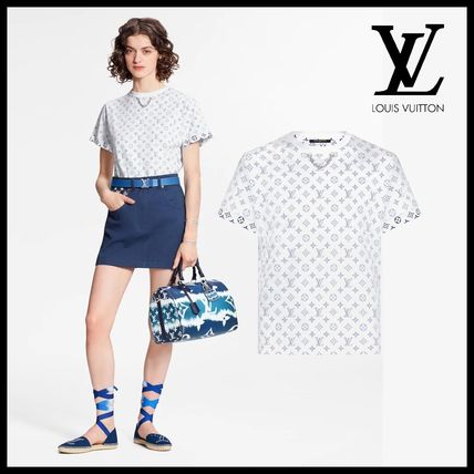 Louis Vuitton 2020 SS Monogram Cotton Medium Short Sleeves T Shirts