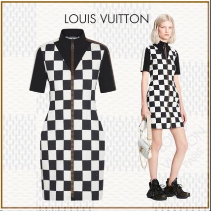 Louis Vuitton DAMIER 2020 21AW Short Other Plaid Patterns Monogram Casual Style Tight Nylon 