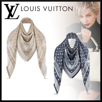 Louis Vuitton MONOGRAM Studdy Denim Monogram Shawl M73698 M73699 