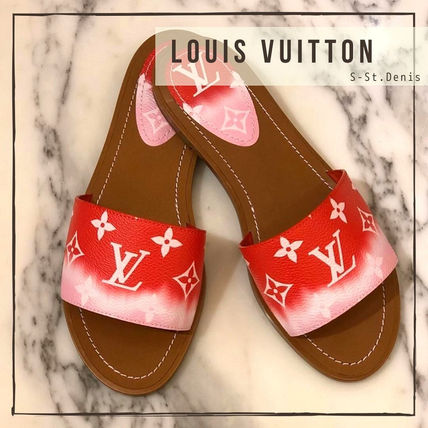 Louis Vuitton MONOGRAM 2020 SS Lv Escale Lock It Flat Mule 1A7TMW 