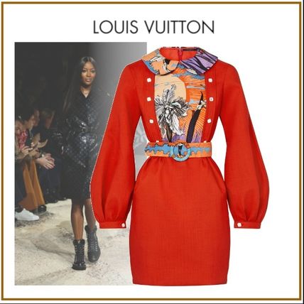 Louis Vuitton 2020 SS Short Flower Patterns Wool Silk Blended Fabrics Long Sleeves 