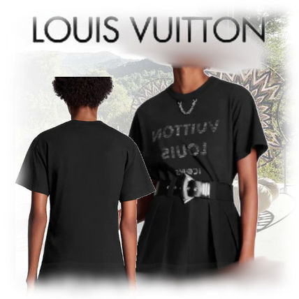 Louis Vuitton 2020 SS Crew Neck Chain Plain Cotton Medium Short Sleeves Logo 1A61L7 