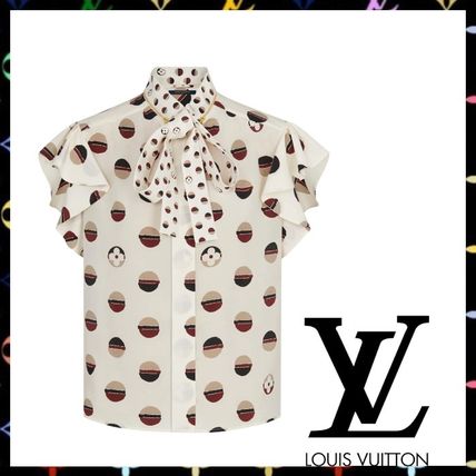 Louis Vuitton 2020 SS Medium Short Sleeves Party Style Office Style Elegant Style 1A842W 