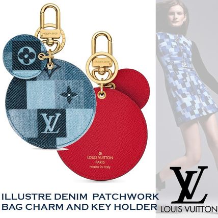 Louis Vuitton MONOGRAM 2020 SS Monogram Denim Logo Keychains  Bag Charms 