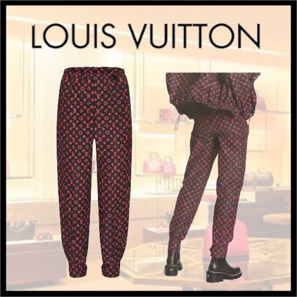 Louis Vuitton 2020 21AW Casual Style Cotton Long Logo Pants 1A83SJ 