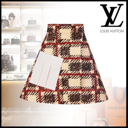 Louis Vuitton 2020 SS Short Tartan Casual Style Wool Silk Cotton Office