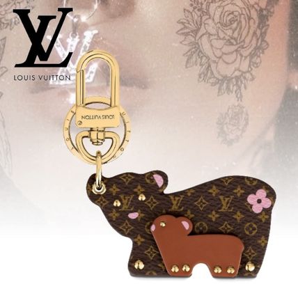 Louis Vuitton MONOGRAM 2020 21AW Monogram Leather Logo Keychains  Bag Charms M69558 