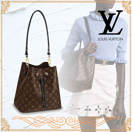 Louis Vuitton NEONOE 2020 SS Monogram Unisex Street Style Leather Purses Office Style M44020 