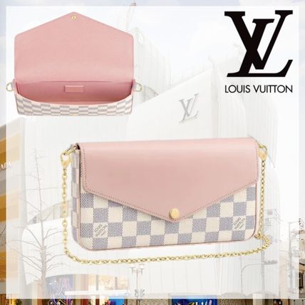 Louis Vuitton Casual Style 2WAY Chain Leather Elegant Style Crossbody Logo N60235 