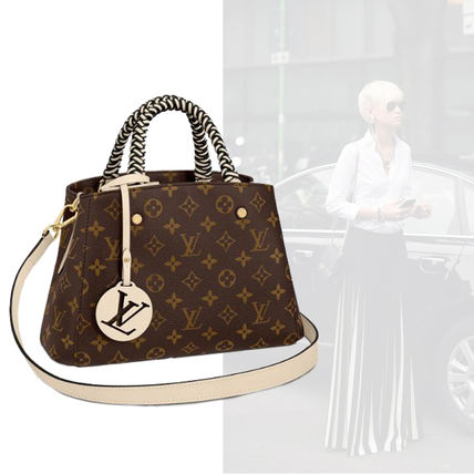 Louis Vuitton MONTAIGNE 2020 21AW Monogram Canvas 2WAY Leather Elegant Style Crossbody Logo 