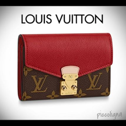 Louis Vuitton PALLAS 2019 20AW Monogram Leather Folding Wallets 