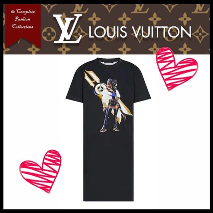 Louis Vuitton 2020 SS Casual Style Short Sleeves Logo Dresses 1A7SU9 
